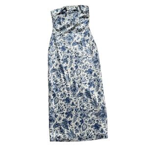 Peppermayo Blue Strapless Maxi Dress for Weddings Worn Once
